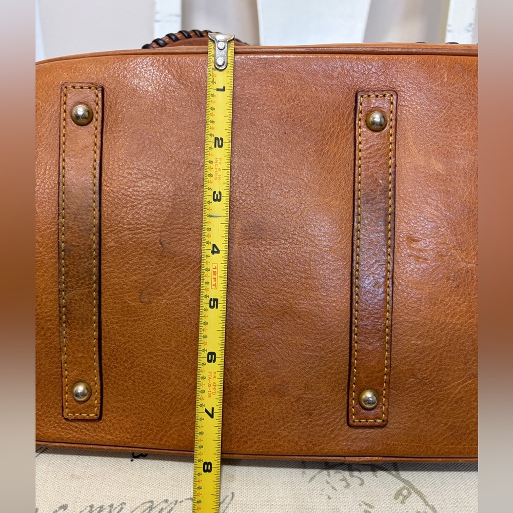 Vintage Dooney & Bourke Florentine Leather Double Handle Toggle Bag - Picture 8 of 15